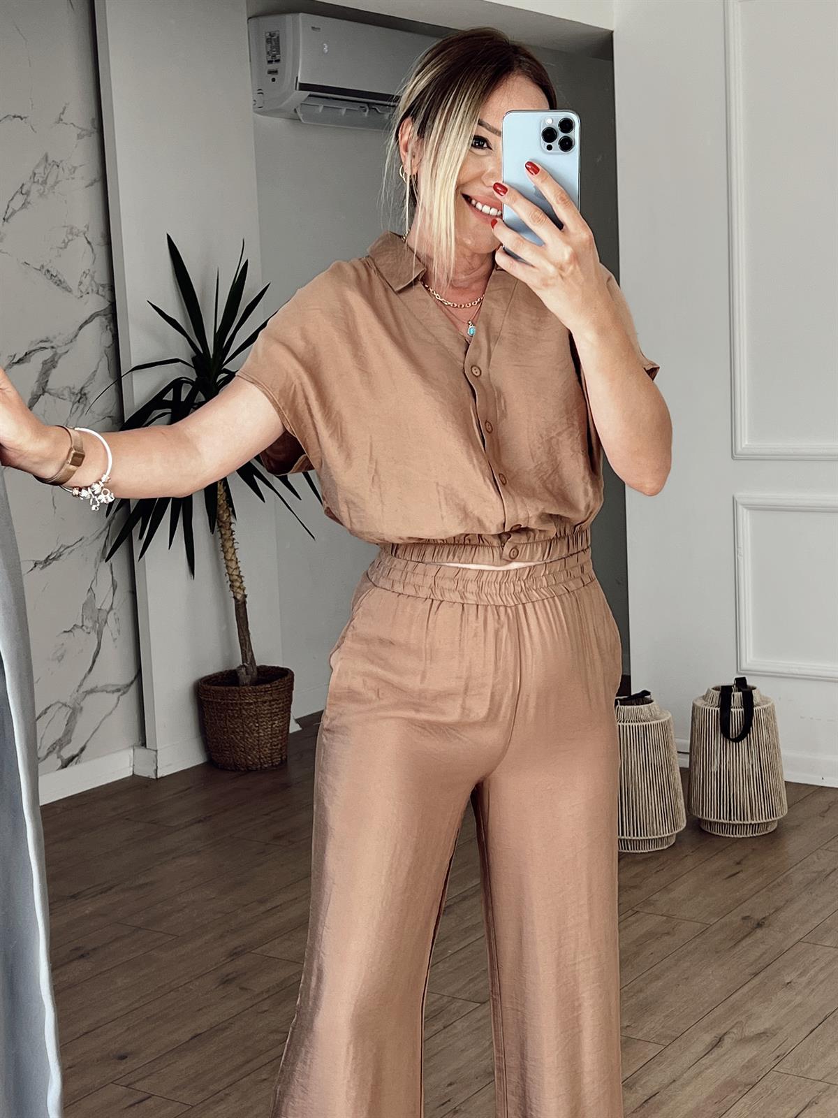 Kolsuz Beli Lastikli İkili Takım CAMEL