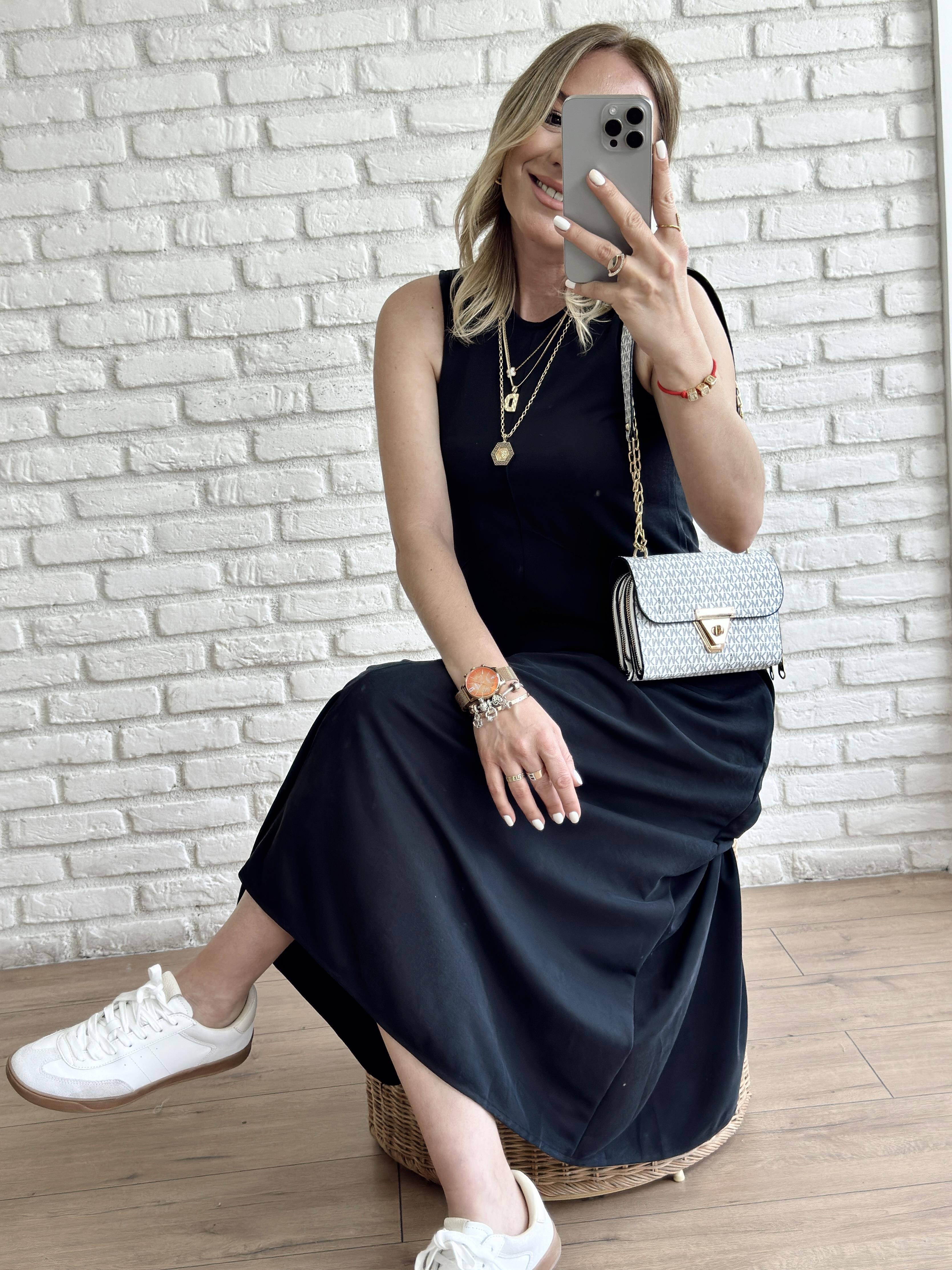 Kolsuz Cep Detaylı Elbise ANTRASİT