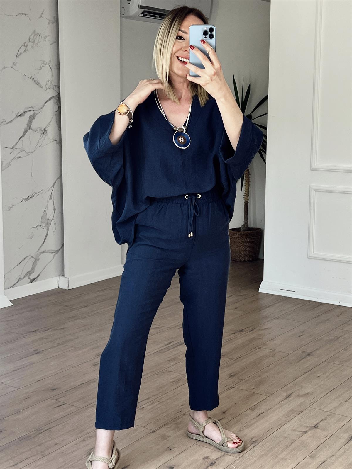 Kolye Detaylı Takım LACİVERT