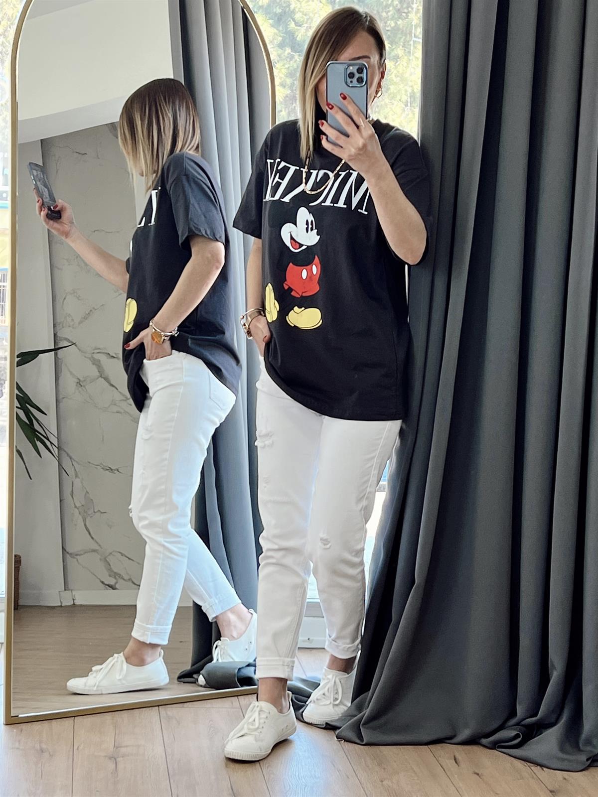 MİCKEY BASKILI TSHİRT ANTRESİT