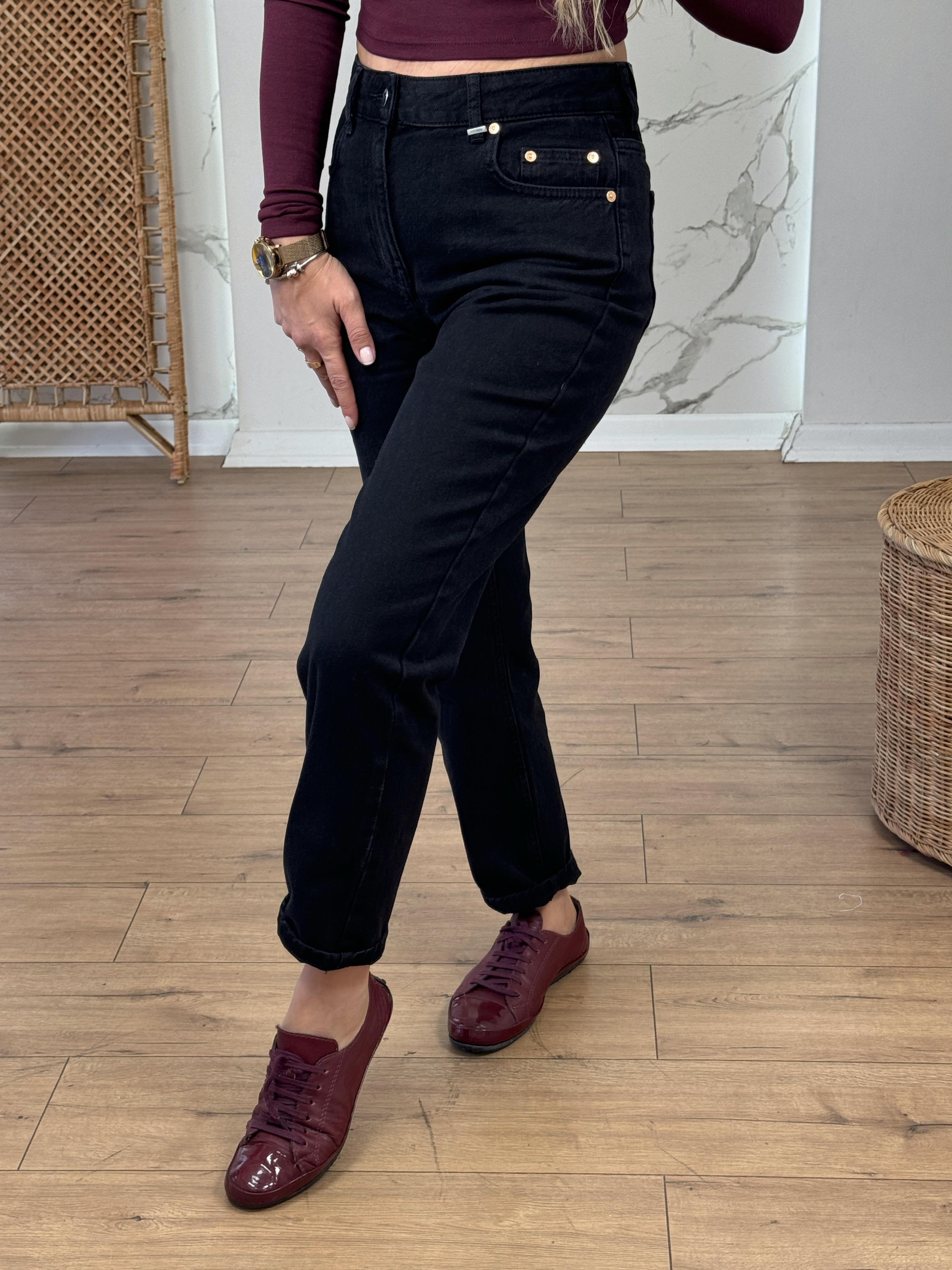 Mom Fit Jean SİYAH