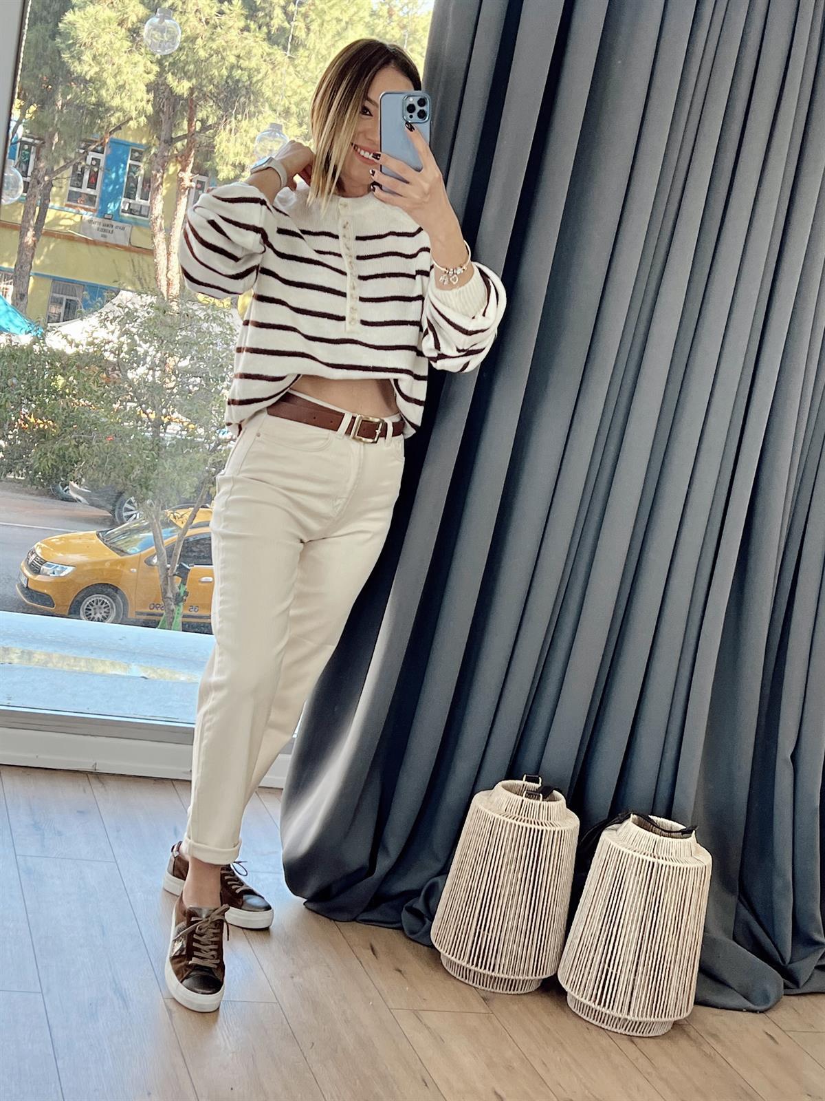 NATURAL MOM FİT BEJ