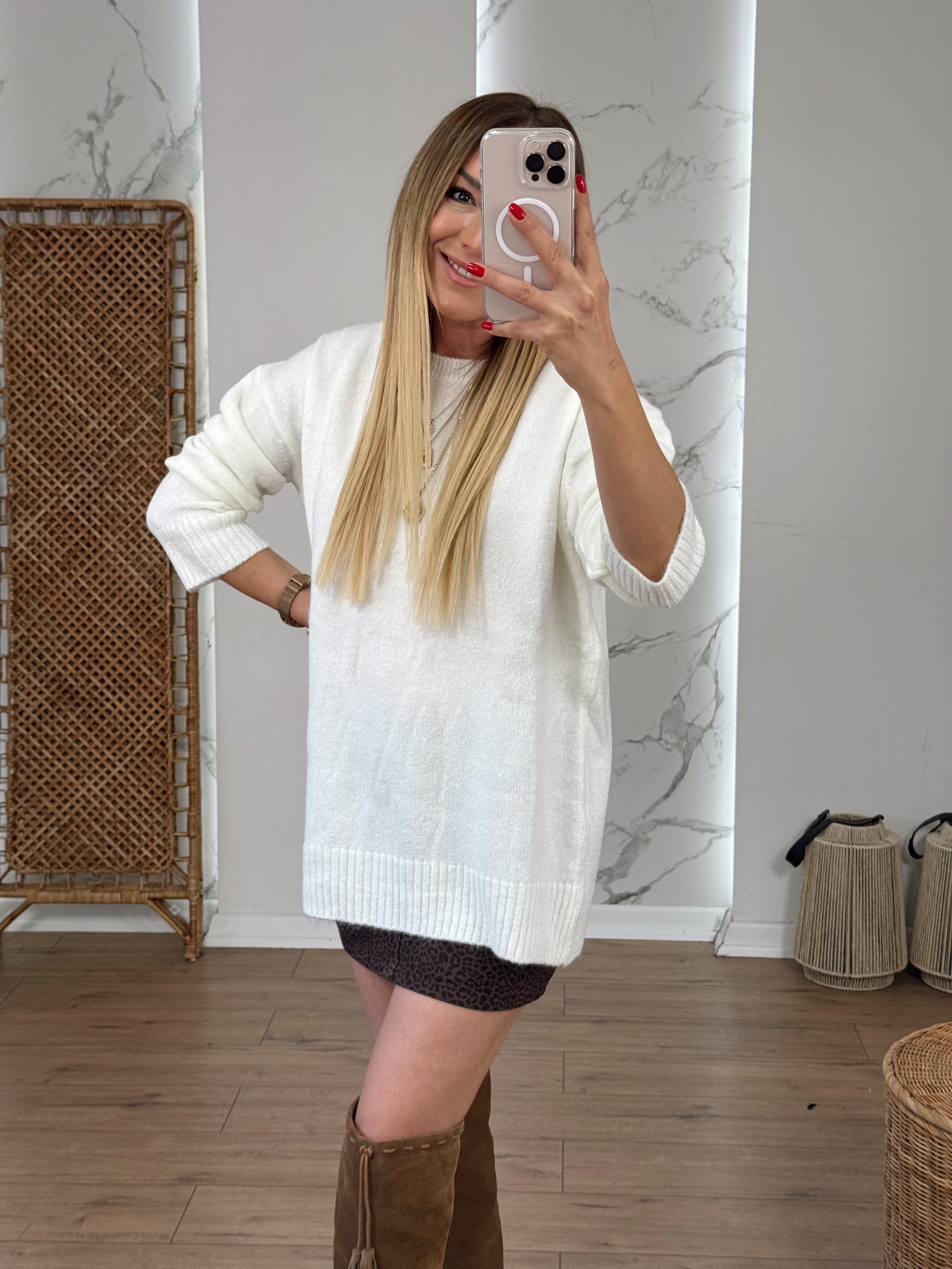 Oversize Yumoş Kazak EKRU