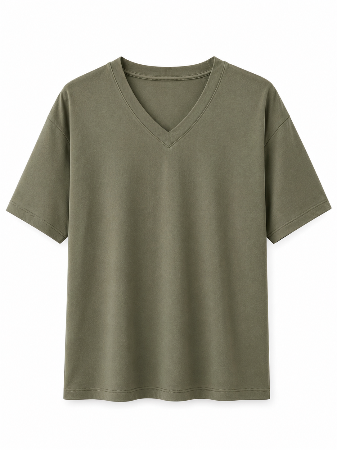 V Yaka Tshirt HAKİ