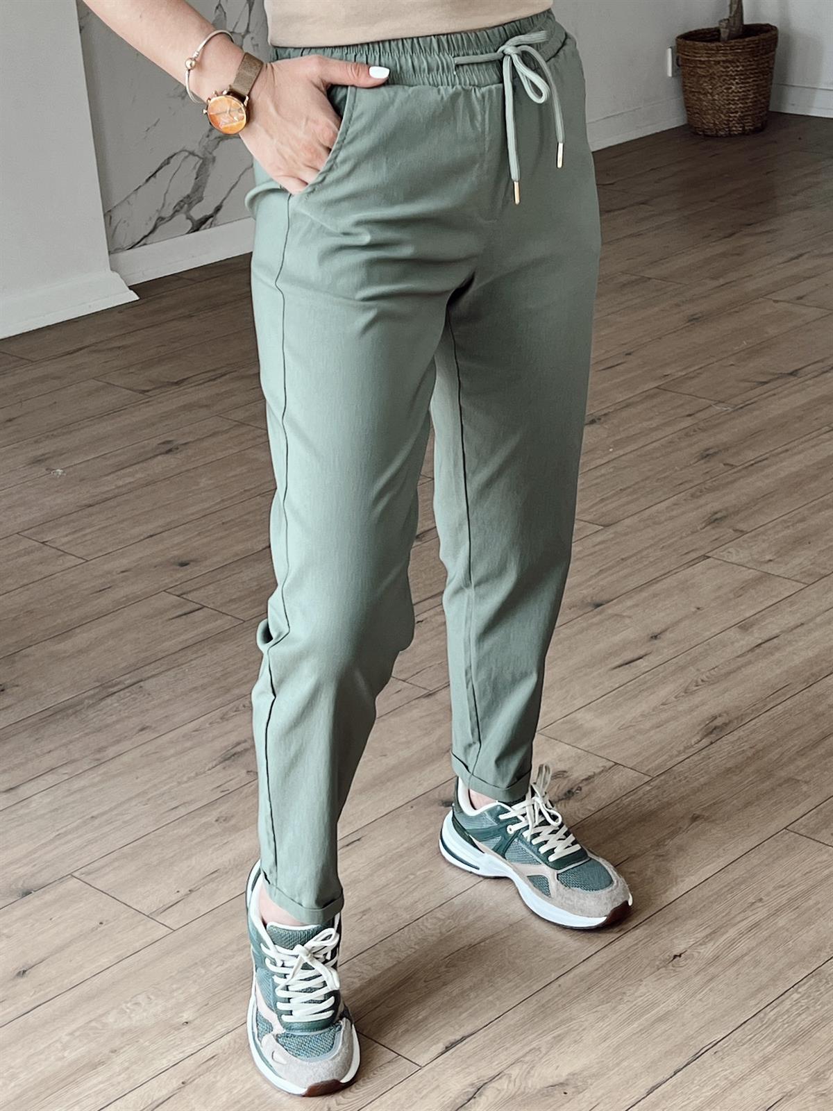 X-154 BELİ LASTİKLİ DUBLE PAÇA PANTOLON HAKİ