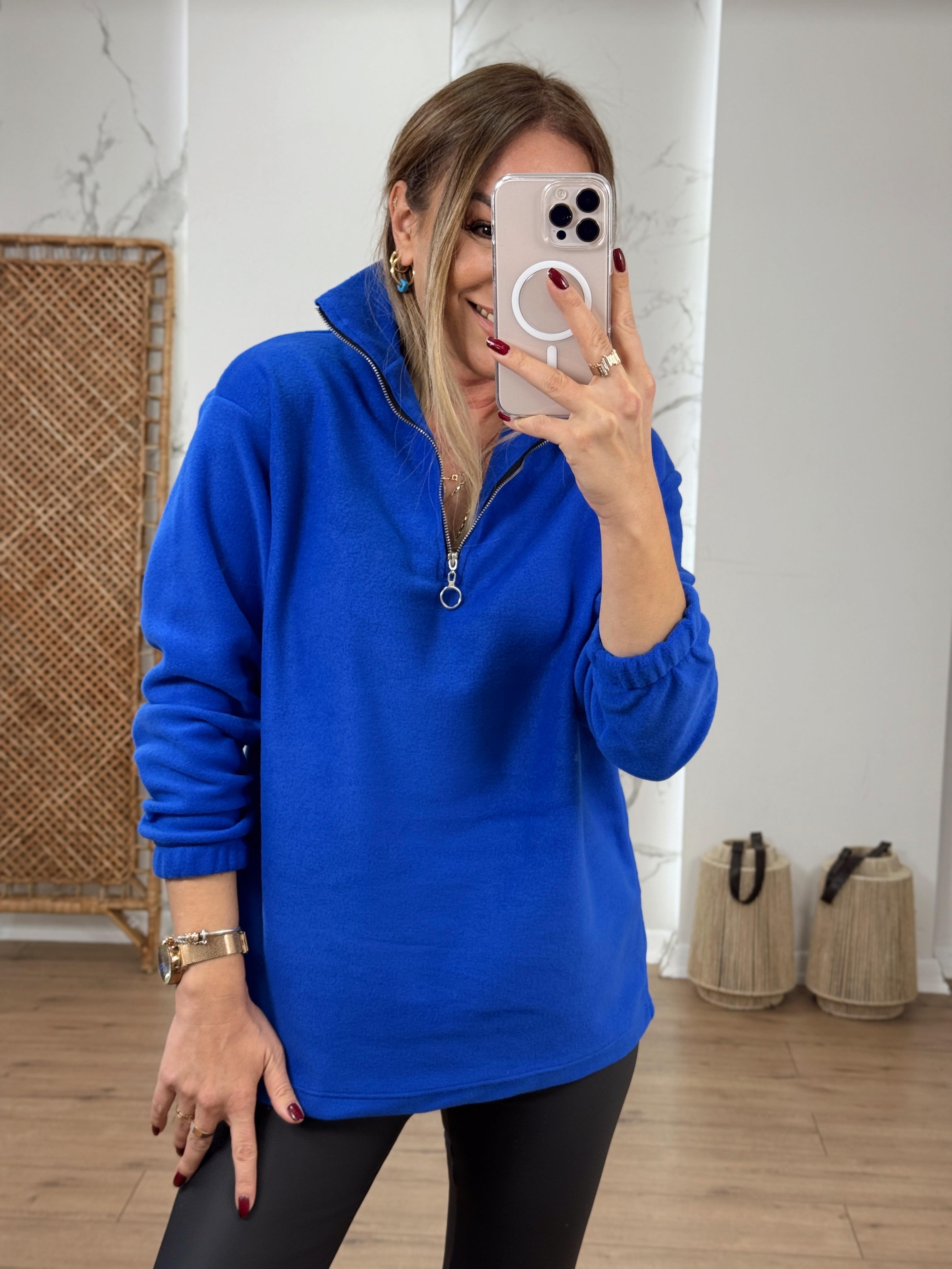 Yarım Fermuarlı Polar Sweat SAKS