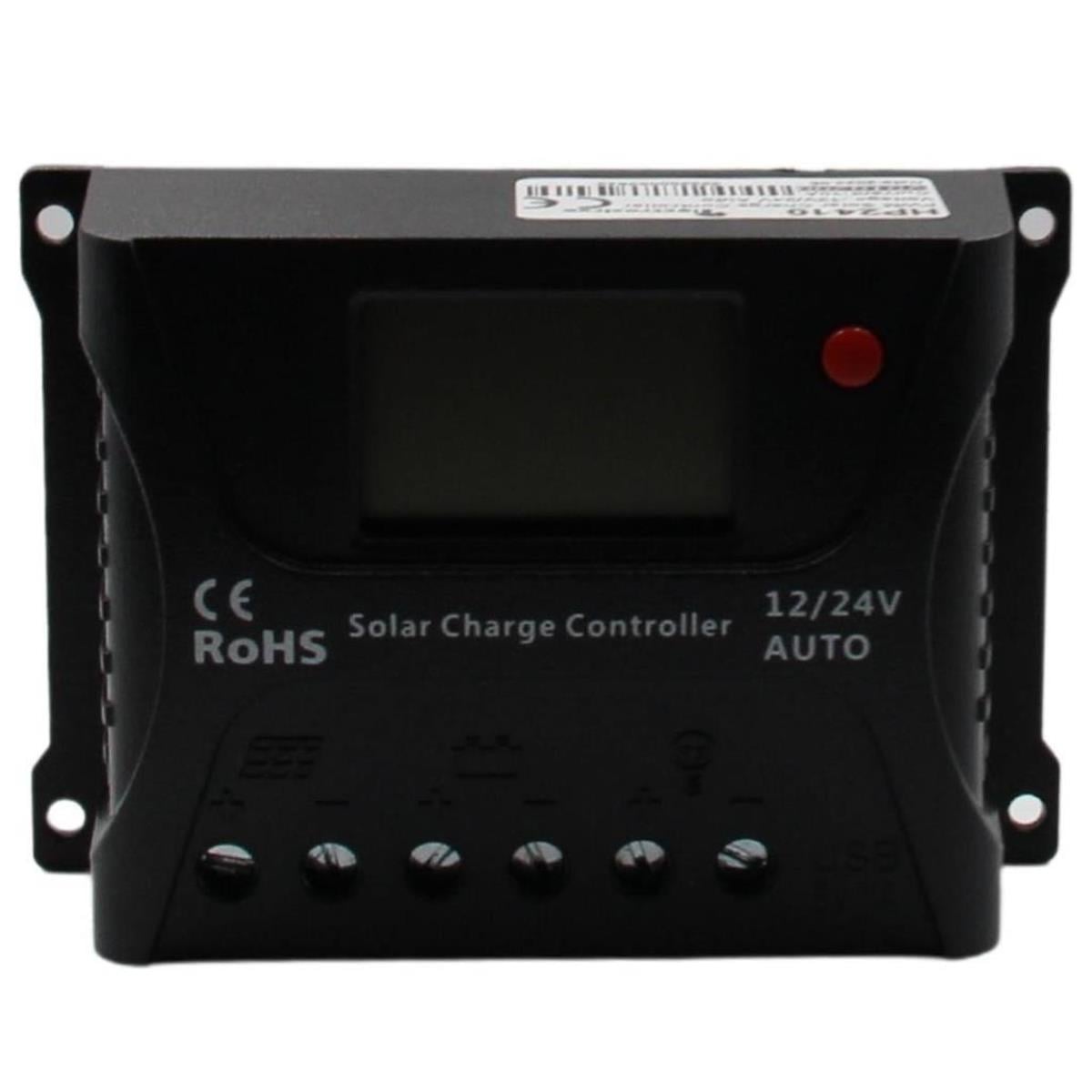 12-24V OTOMATİK 10A PWM Solar Şarj Kontrol Cihazı - Şarj Regülatörü LCD Ekranlı