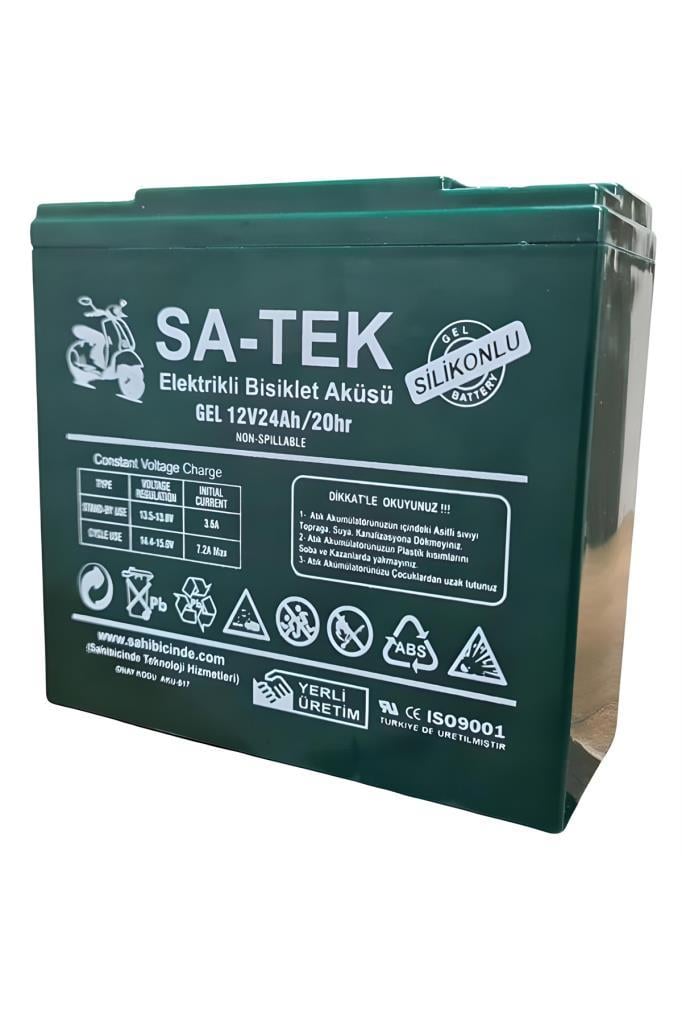 Satek 12V 24AH Elektrikli Motosiklet Aküsü ve Elektrikli Bisiklet Aküsü 4lü Set Jel Akü 2025 Üretim