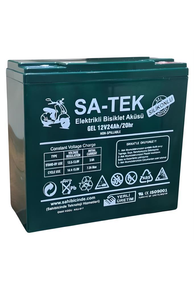 Satek 12V 24AH Elektrikli Motosiklet Aküsü ve Elektrikli Bisiklet Aküsü 4lü Set Jel Akü 2025 Üretim