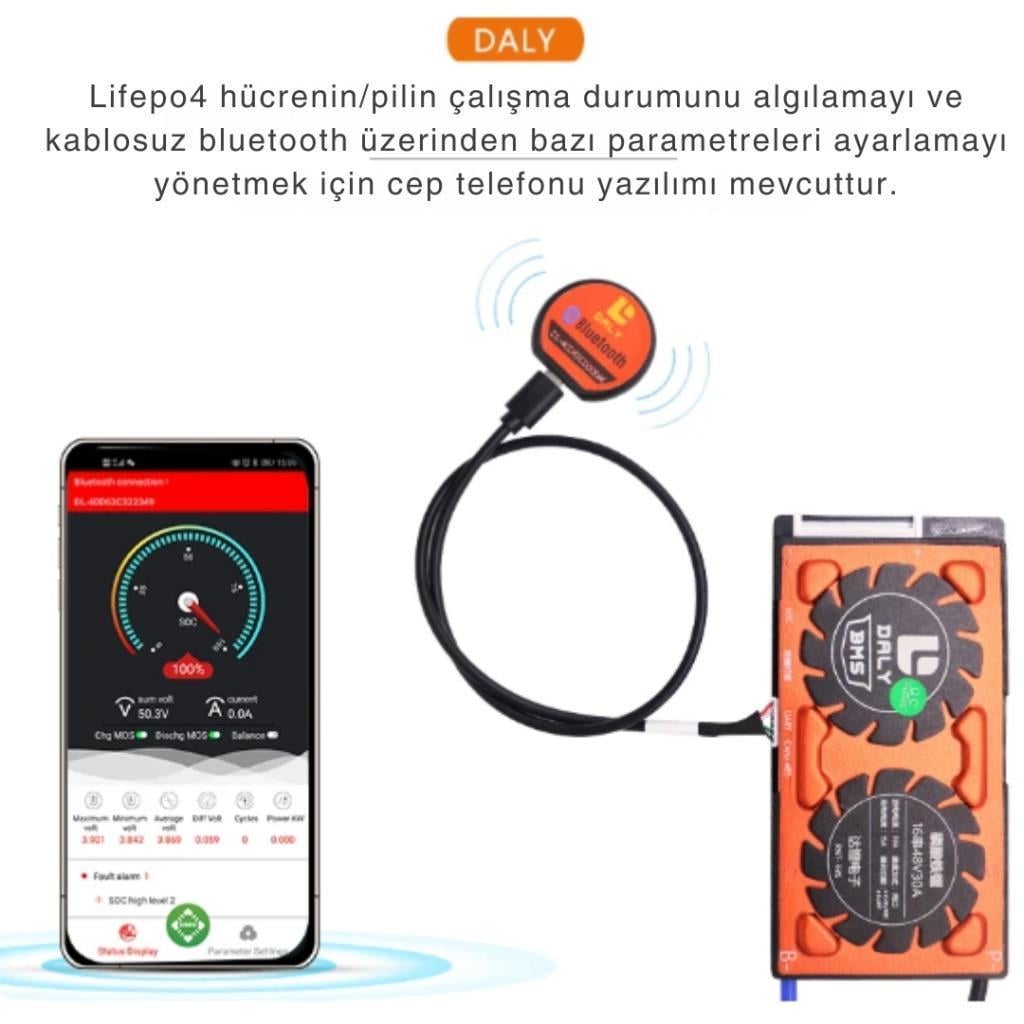Daly Smart BMS Bluetooth Modül Adaptörü