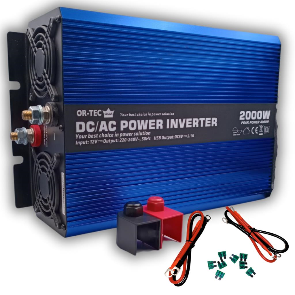 OR-TEC Solar 12 Volt 2000 Watt Tam Sinüs İnverter