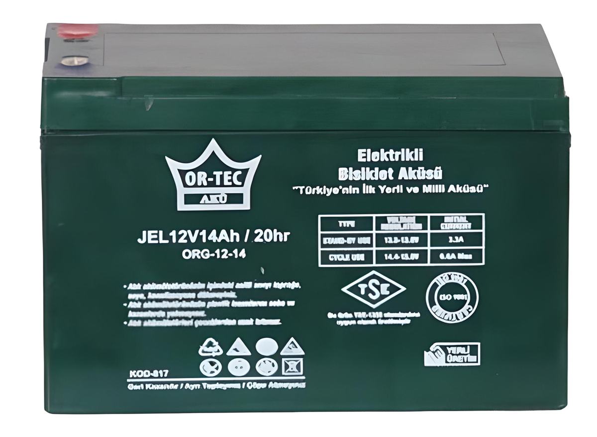 Ortec 12V 14AH DZM 14 Jel Motorsiklet Aküsü 2025 Üretim