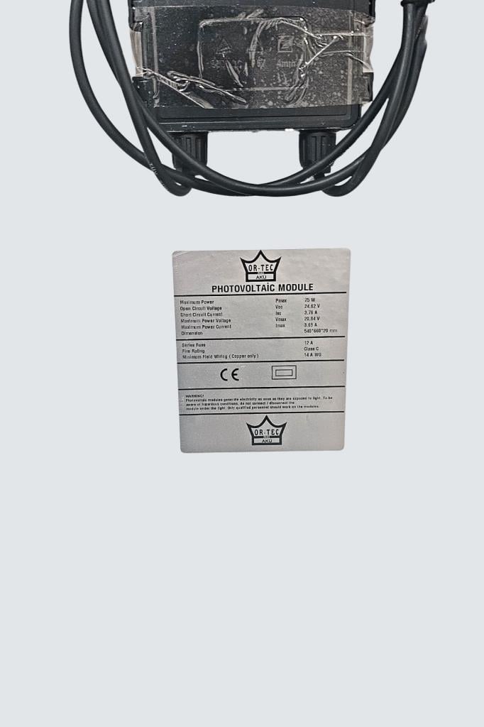 Ortec 75 W Monokristal Güneş Paneli ORT75P-K