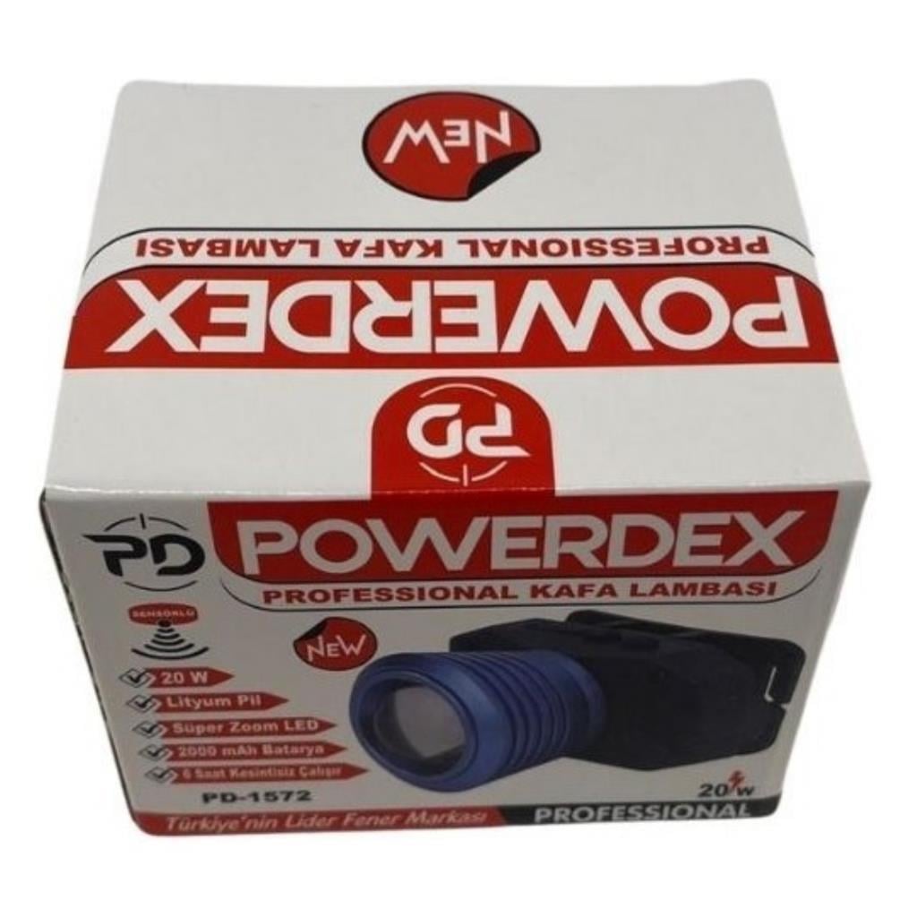 Powerdex PD-1572 Yüksek Kaliteli Süper Zoom LED Kafa Feneri 20W 