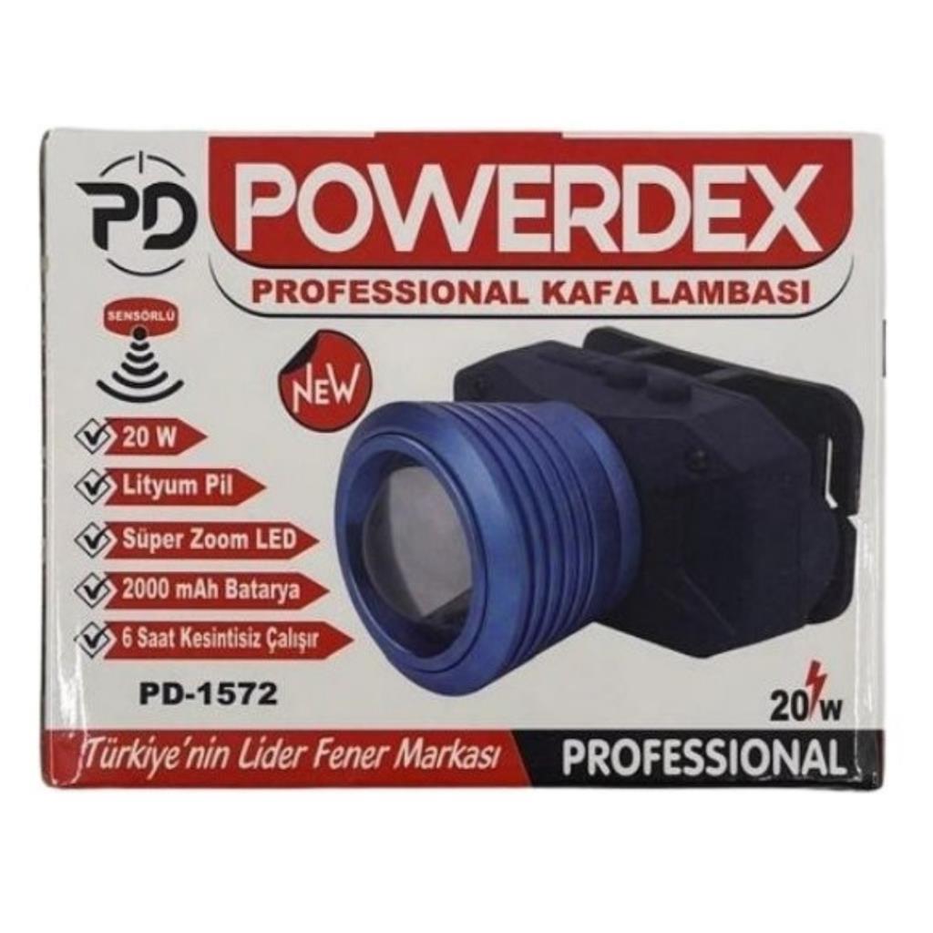 Powerdex PD-1572 Yüksek Kaliteli Süper Zoom LED Kafa Feneri 20W 