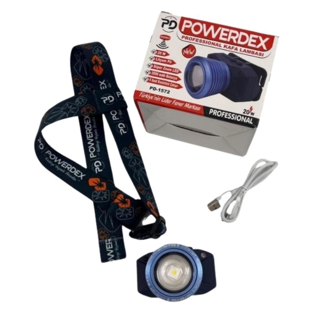 Powerdex PD-1572 Yüksek Kaliteli Süper Zoom LED Kafa Feneri 20W 