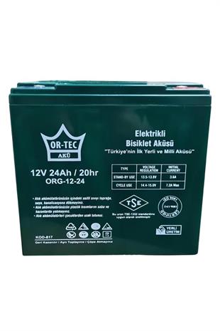 Ortec 12V 24AH Elektrikli Motosiklet Ve Elektrikli Bisiklet Aküsü 4lü Set Jel Akü 2025 Üretim