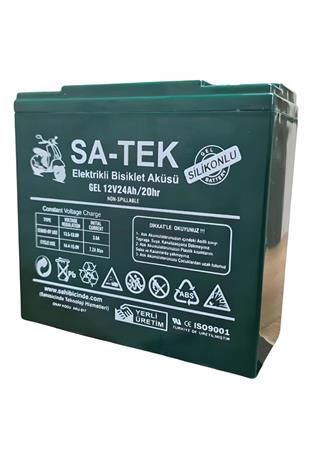 Satek 12V 24AH Elektrikli Motosiklet Aküsü ve Elektrikli Bisiklet Aküsü 4lü Set Jel Akü 2025 Üretim