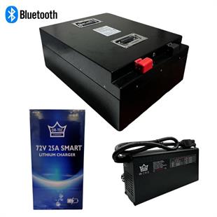 72V 100AH LiFePO4 Bluetooth Özellikli - 72V 25A Li-Ion ve LiFePO4 Şarj Cihazı Seti