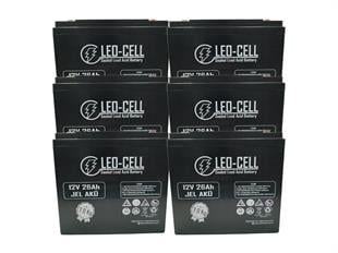 Leo-Cell 12V 26AH Japon Teknolojisi Elektrikli Motorsiklet Aküsü 7 Kg 6lı Set Ağustos 2025 Üretim