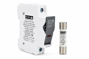 OR-TEC 1000V 32A 10X38 DC Sigorta + Sigorta Yuvası