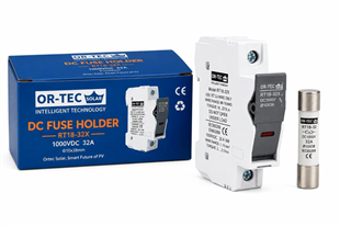 OR-TEC 1000V 32A 10X38 DC Sigorta + Sigorta Yuvası 10'Lu Set