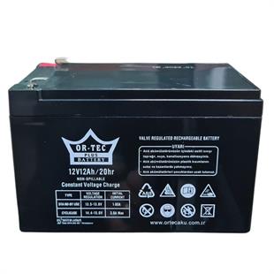 Ortec 12V 12Ah Akü 2023 Üretim Bakımsız Akü