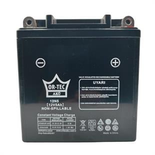 Ortec 12V 5Ah (12N5L-BS) Motosiklet Aküsü