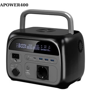 ORTEC AP400 600W - 10800mAh - 345Wh Kapasite LiFePO4 Taşınabilir Güç Istasyonu, Güç Kaynağı, Güneş Paneli Ile Şarj Desteği