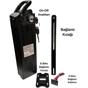 RKS Elektrikli Bisiklet Bataryası 36V 10Ah Ve 36V 2A Lityum Li-Ion Akıllı Elektrikli Bisiklet Şarj Aleti Seti