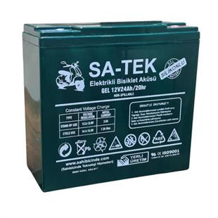 Satek 5lİ Set 12V 24 Ah Elektrikli Motosiklet Aküsü ve Ortec 60v 24ah Elektrikli Bisiklet Şarj Aleti Seti