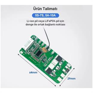 TDT 7S 10A Pil Koruma Devresi BMS