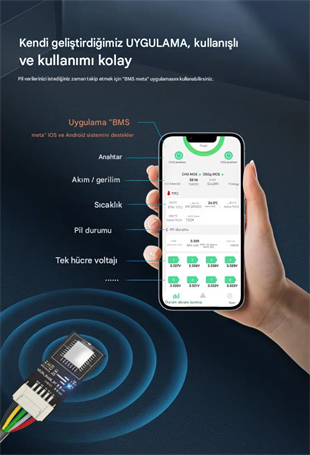 TDT LiFePO4 Smart 8S 12V 50A Bluetooth Modüllü