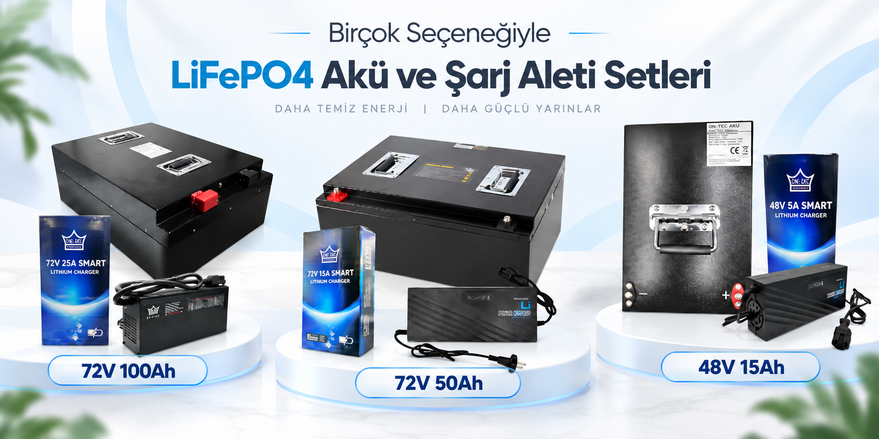 Lifepo4 Akü ve Şarj Aleti Setleri 