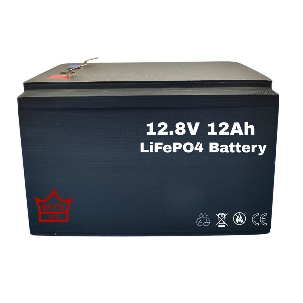 12.8V 12Ah LiFePO4 Batarya - Akülü Araba - UPS Aküsü