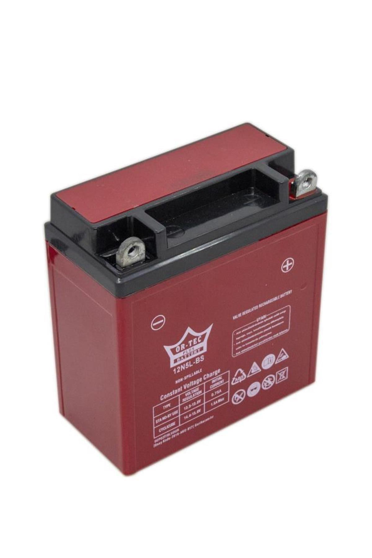 ORTEC 12V 5 AH 12N5L-BS MOTOSİKLET AKÜSÜ