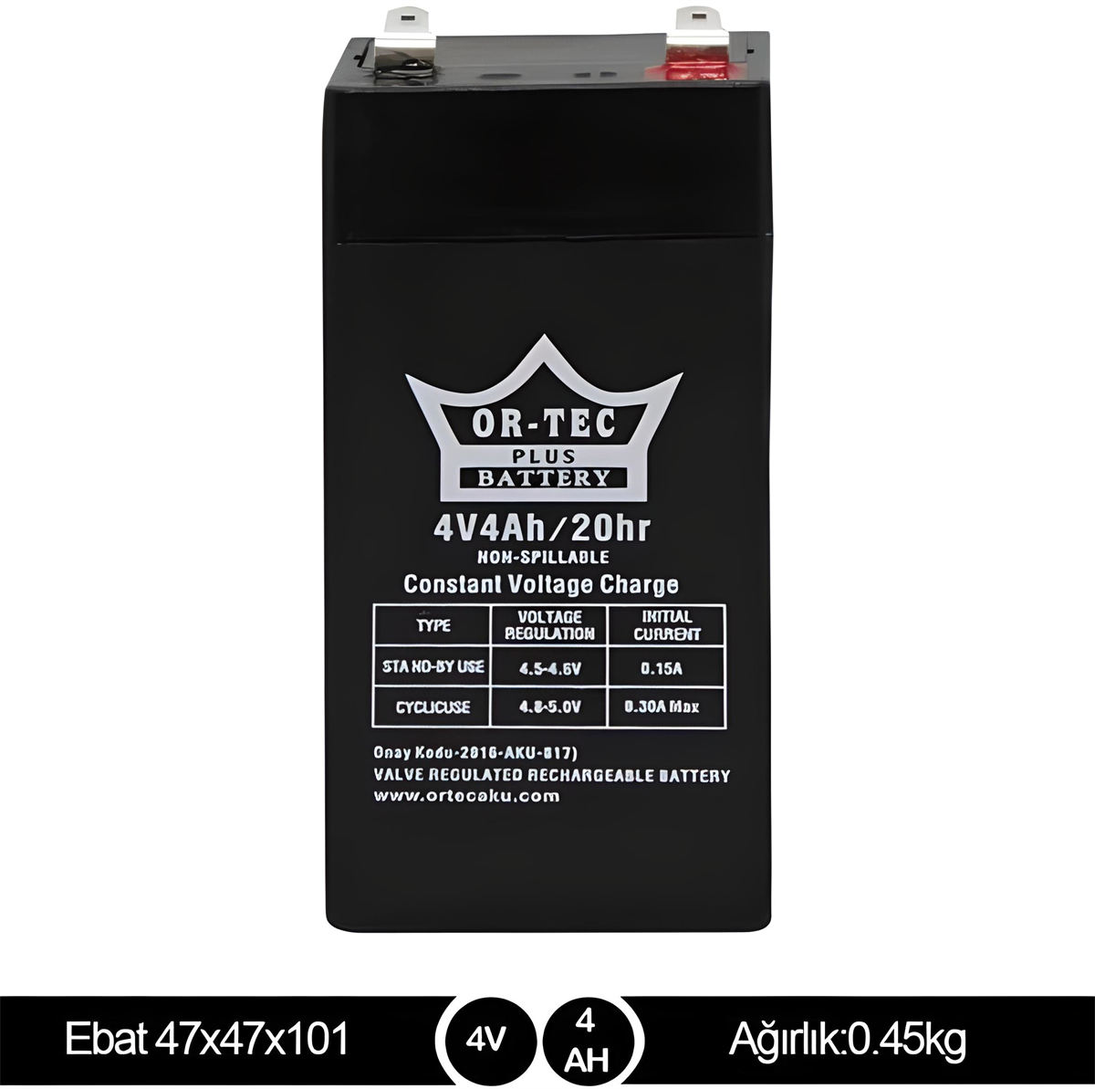 ORTEC 4V 4 AH BAKIMSIZ AKÜ 2023 ÜRETİM