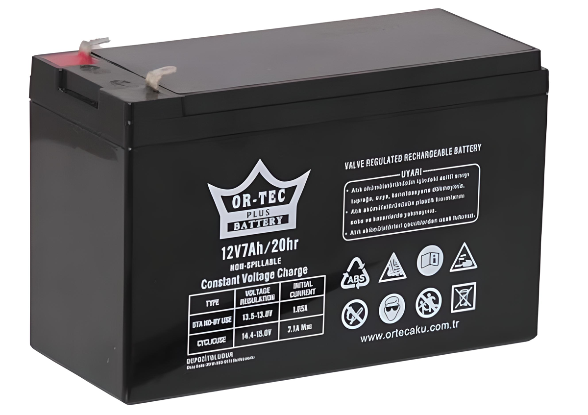ORTEC BLACK 12V 7AH BAKIMSIZ ALARM SİSTEMİ AKÜSÜ-2023 ÜRETİM