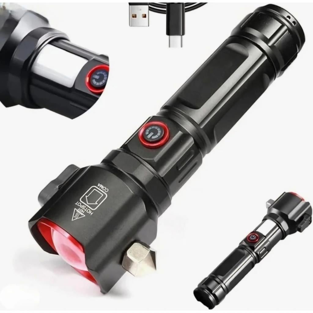 TG Ledli Usb Şarj İle Çok Fonksiyonlu Yüksek Güç Led El Feneri