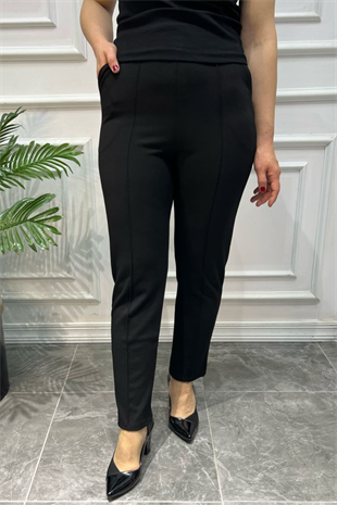 Büyük Beden Siyah Tayt Pantolon