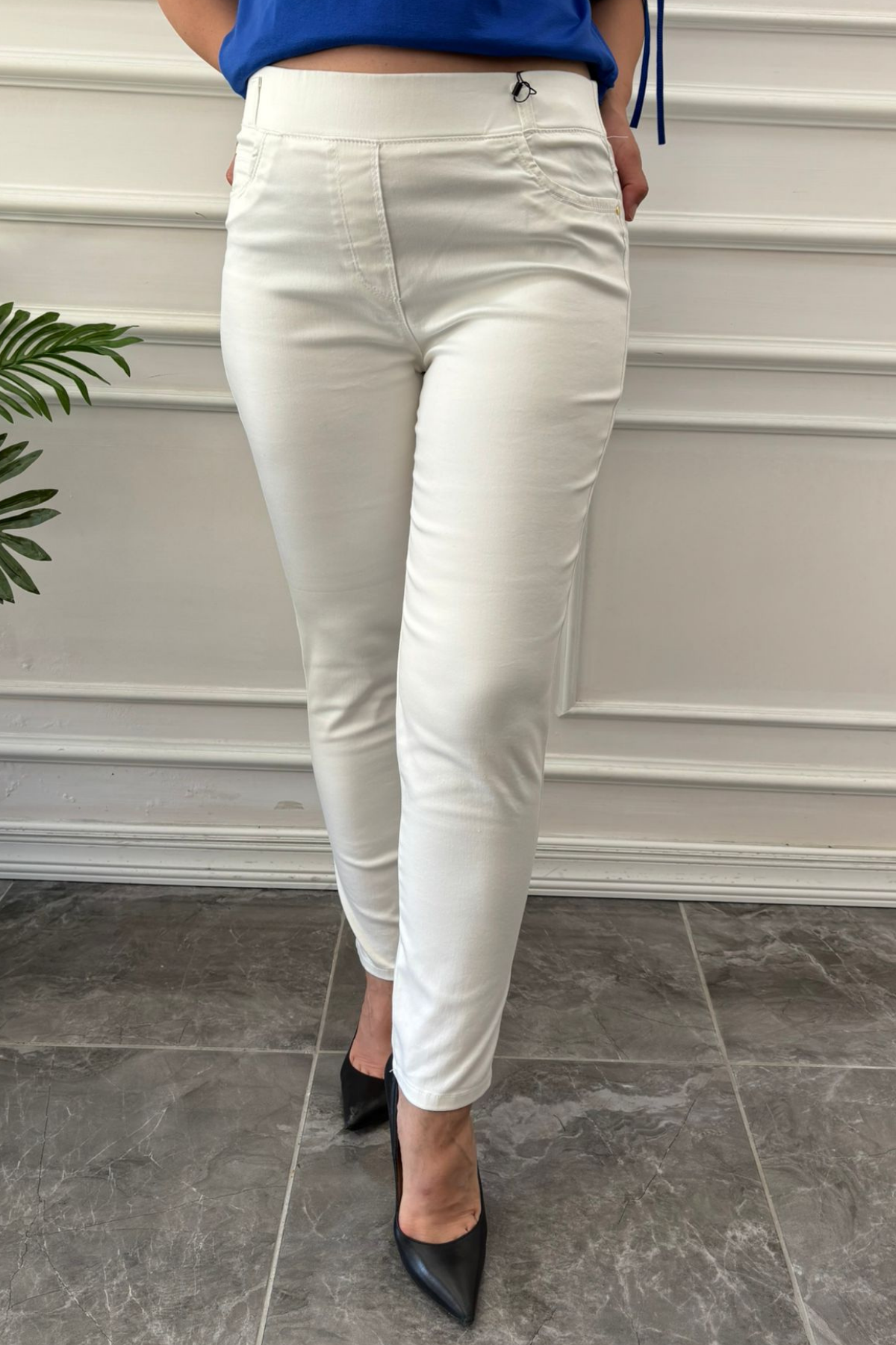 Büyük Beden Bilek Boy Denim Pantolon
