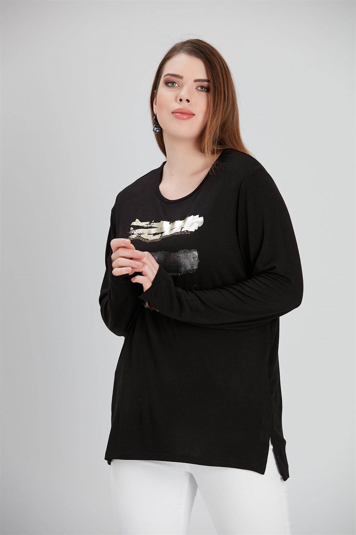 Kadın Büyük Beden Kışlık Bluz ve Tişört Modelleri|Heves Giyim