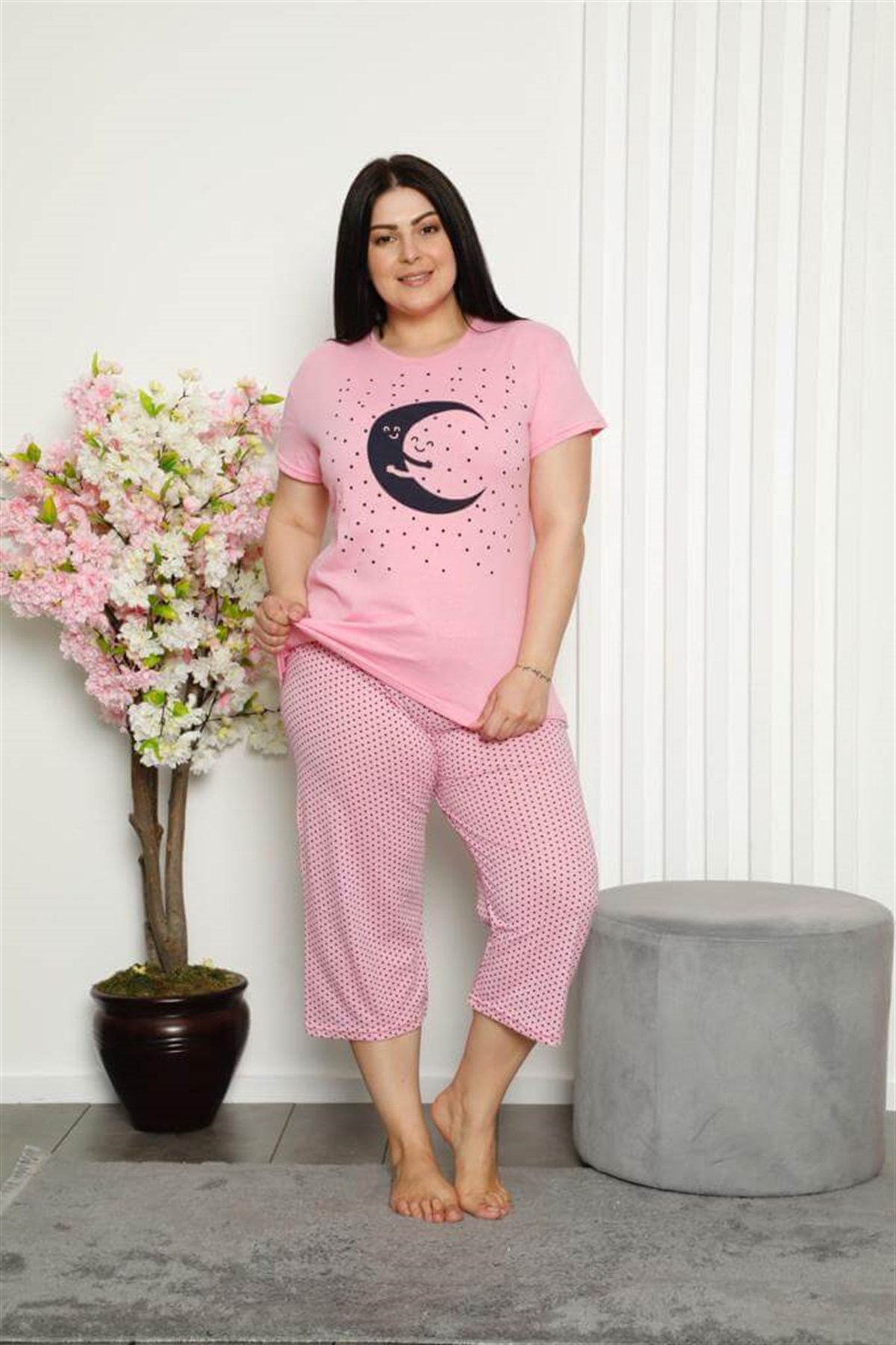 Kadın Büyük Beden Ev Giyimi, Yazlık Pijama Takım, Yazlık Eşofman Takımlar |  Heves Giyim