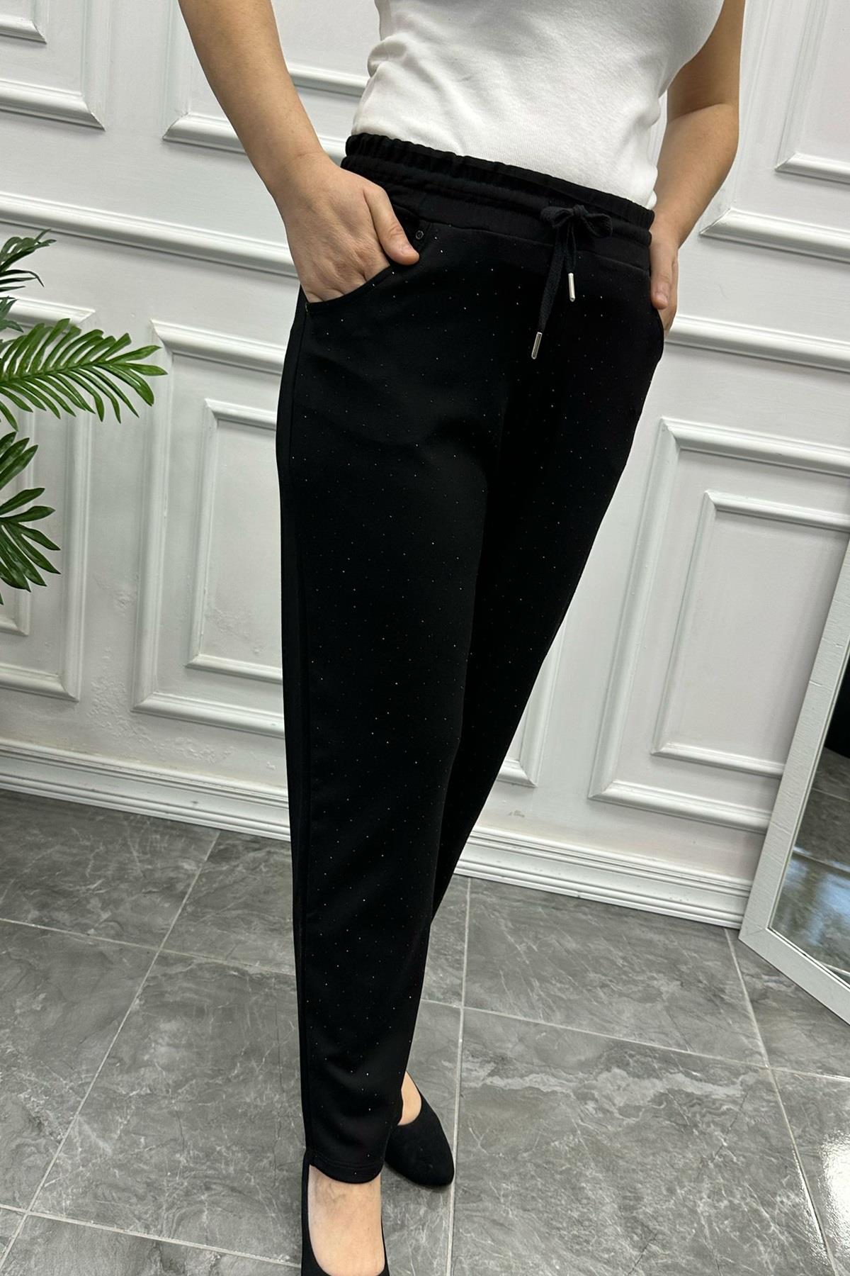 Büyük Beden Taşlı Eşofman Alt