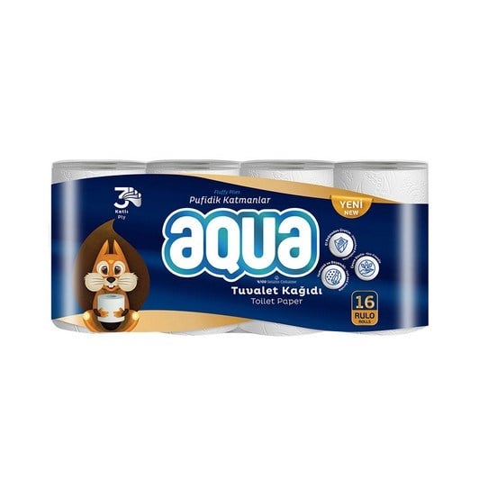 Aqua Tuvalet Kağıdı 3 Kat 16'lı