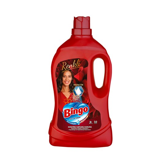 Bingo 50 Yıkama Sıvı Çamaşır Deterjanı Renkli 3 lt