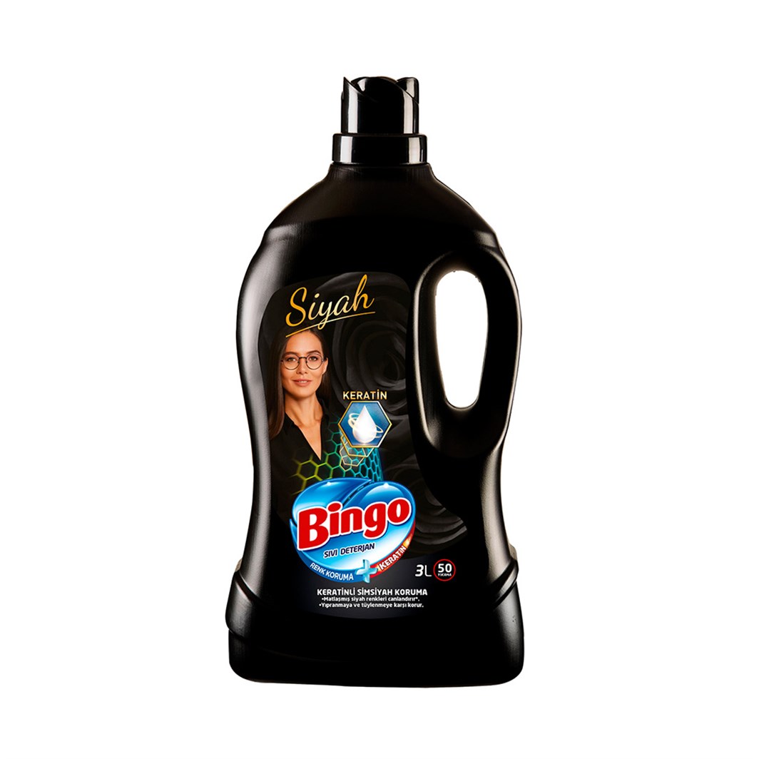 Bingo 50 Yıkama Sıvı Çamaşır Deterjanı Siyah 3 lt