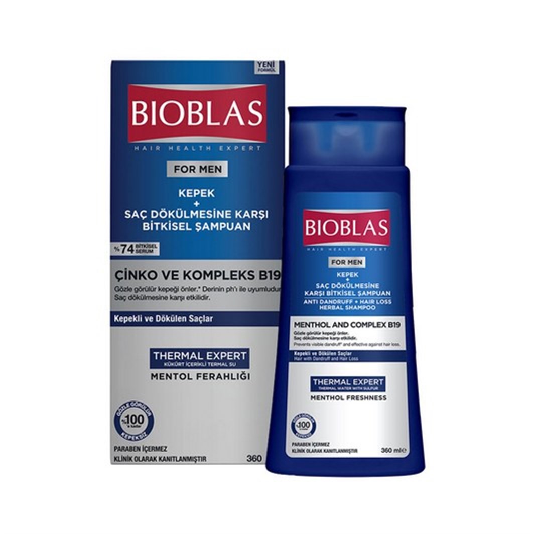 Bioblas Şampuan Men Kepek+Saç Dökülmelerine Karşı 360 ml