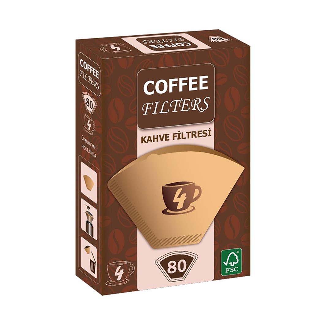 Coffee Filters Kahve Filtresi 4x1 80 li-4