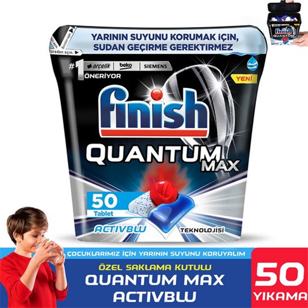 Finish Quantum Max Bulaşık Makinesi Deterjanı 50 kapsül